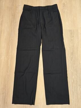 Banana Republic Black Wool Straight Leg Career Pants Size 8